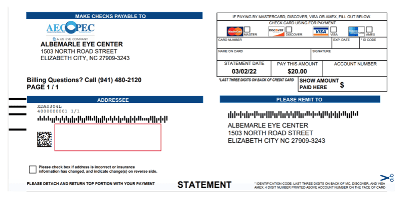 Payment Statement for Pay Your Bill Online